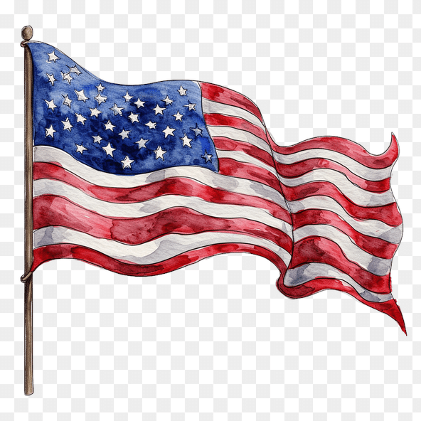 cute American flag clipart