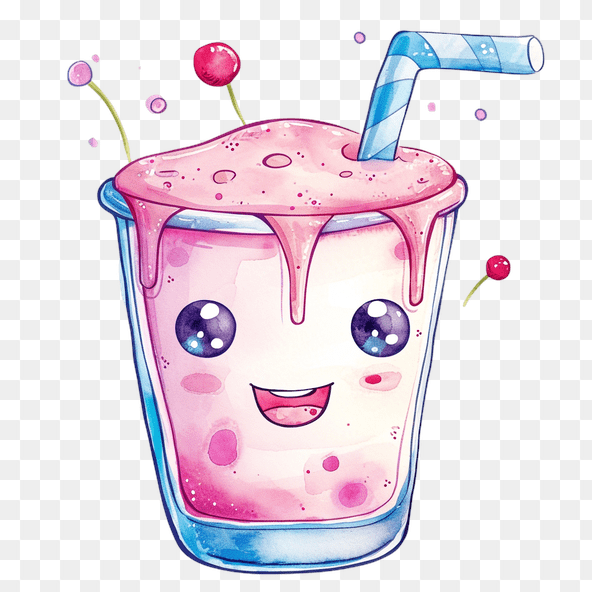 Cute Pink Smoothie Clipart