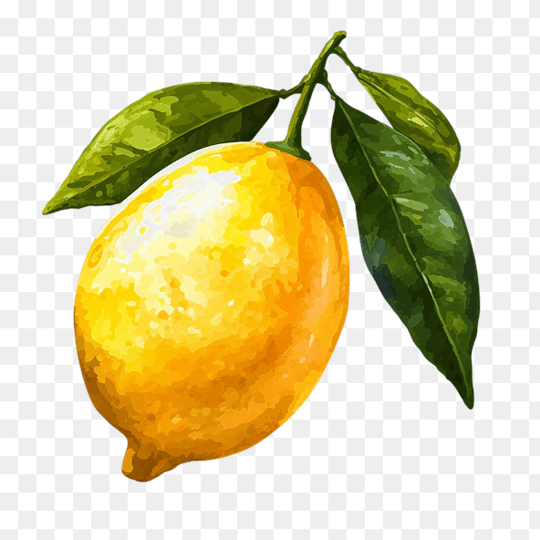 Fresh Yellow Lemon Branch Clipart