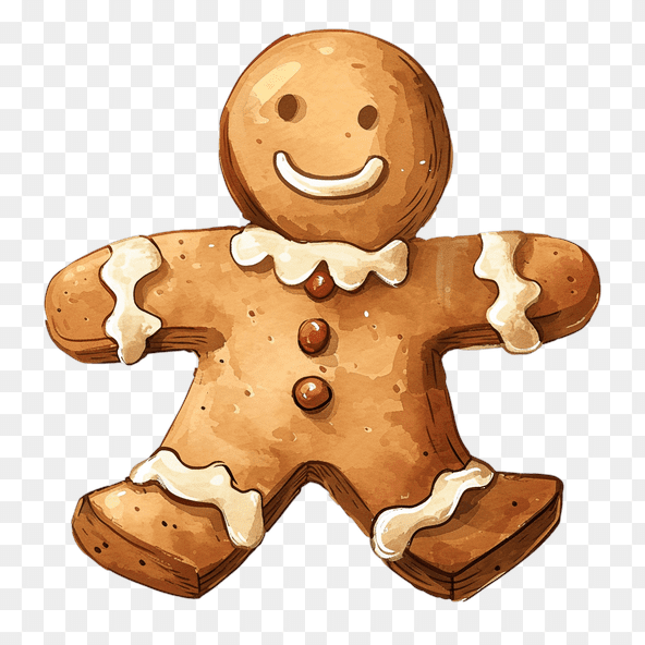 Smiling Gingerbread Man Clipart