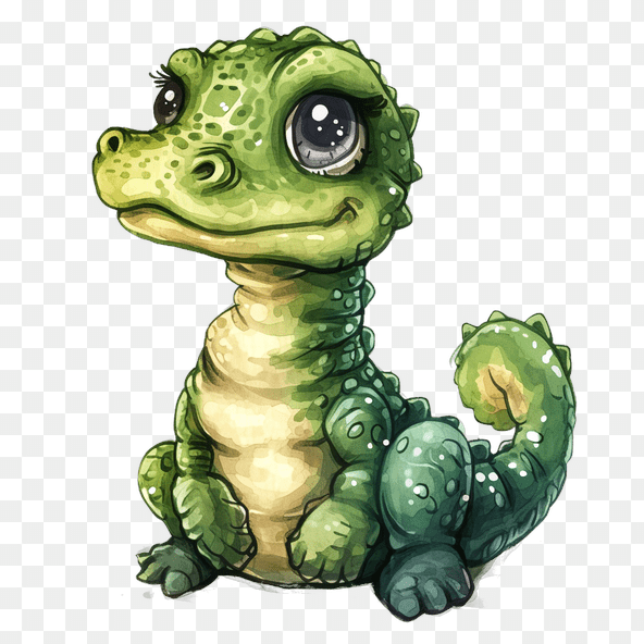 cartoon baby alligator