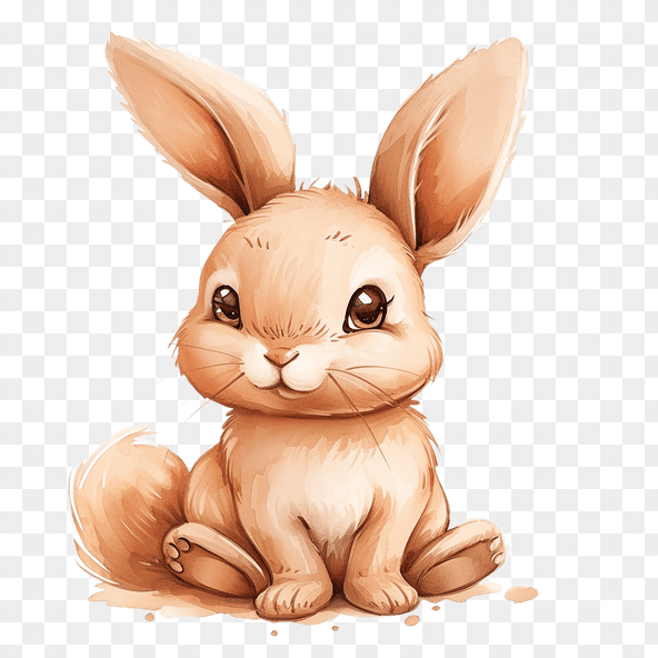 fluffy bunny clipart