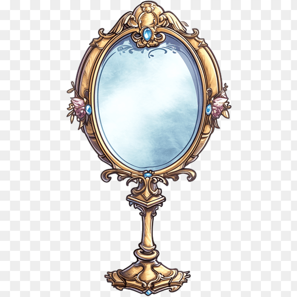 Antique Gold Ornate Mirror Clipart