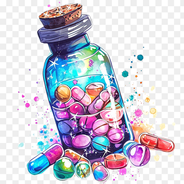 Magical Medicine Bottle Clipart