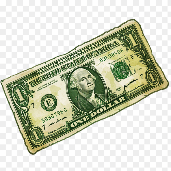 Torn One Dollar Bill Clipart