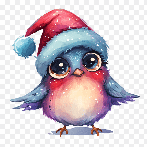 Cute Christmas Bird Clipart