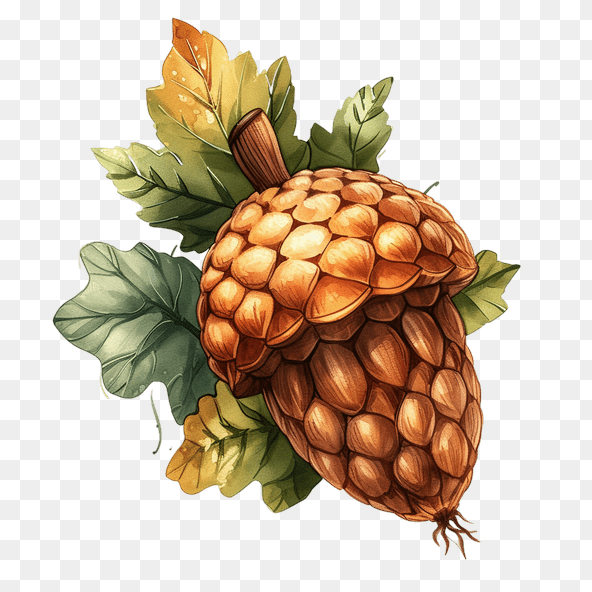 cute acorn clipart