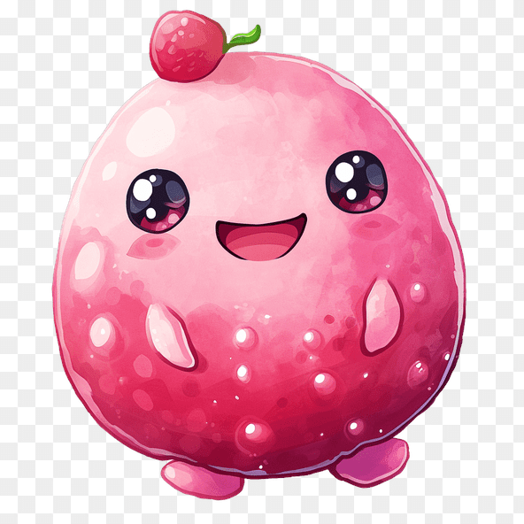 Cute Strawberry Cartoon Character Clipart