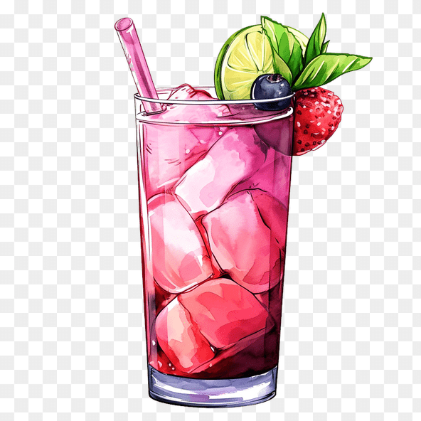 pink drink clipart