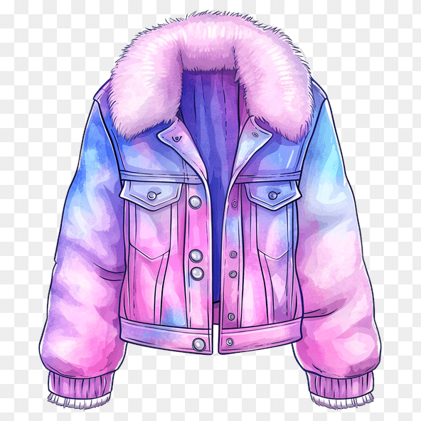 rainbow jacket clipart