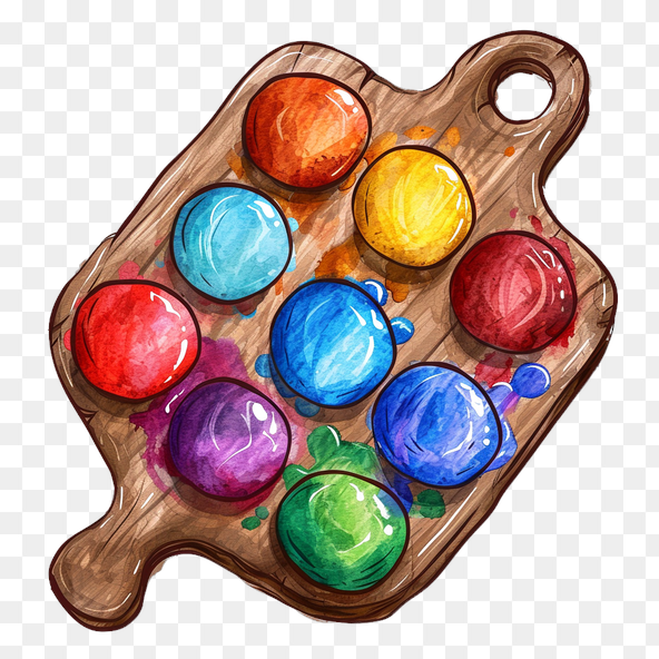 cute paint palette clipart