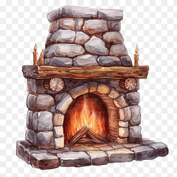 fireplace clipart