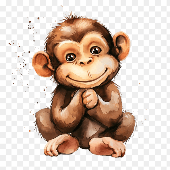 Cute Baby Monkey Clipart