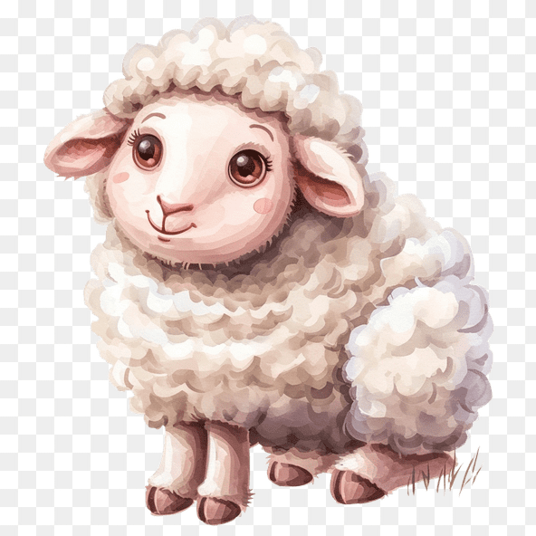 Cute Lamb Clipart for Kids