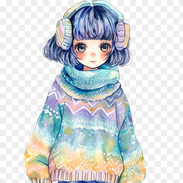 Cute Watercolor Kids Clipart