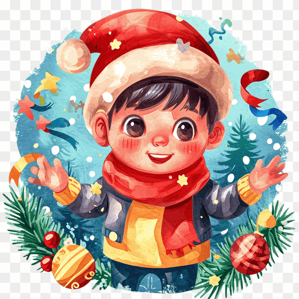 Winter happy new year clipart