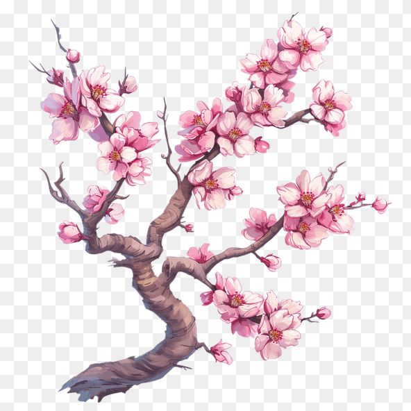 Pink Cherry Blossom Tree Clipart