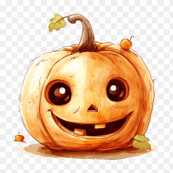 Happy pumpkin october clipart
