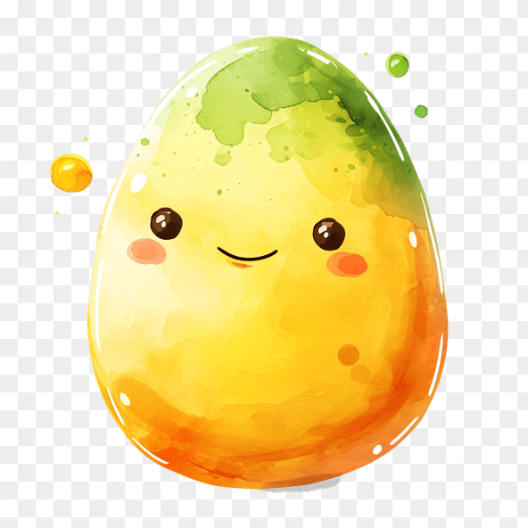 Yellow Watercolor Easter Egg Clipart