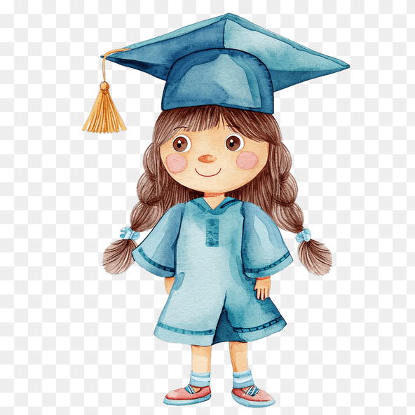 graduation cap and gown clipart