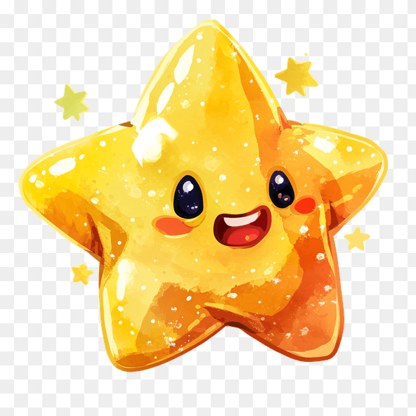 Cute cartoon star clipart