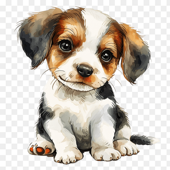 watercolor puppy clipart