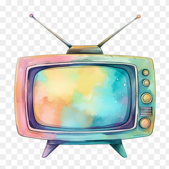 vintage tv clipart