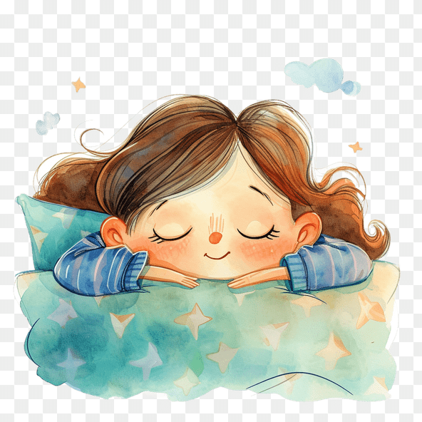 cute waking up clipart