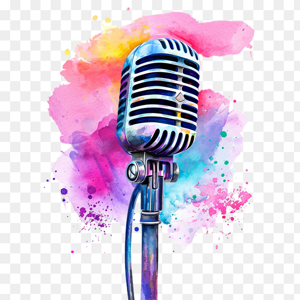 artistic microphone clipart