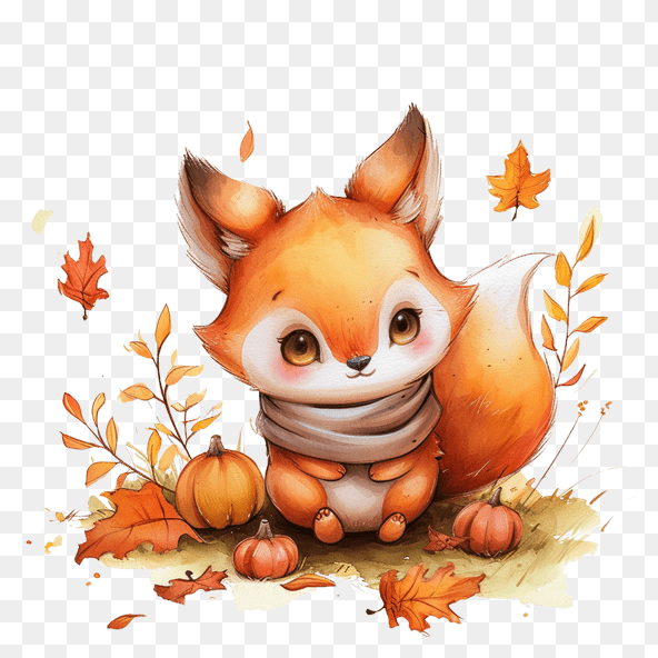 cute fox clipart