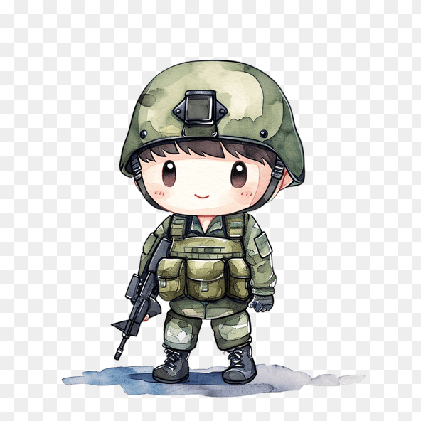 Cute Cartoon Soldier Clipart