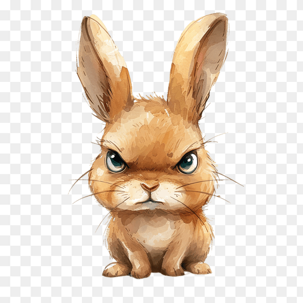angry bunny clipart