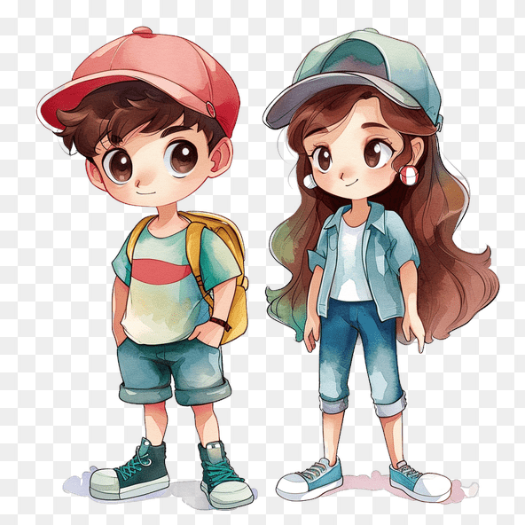 cartoon friends clipart