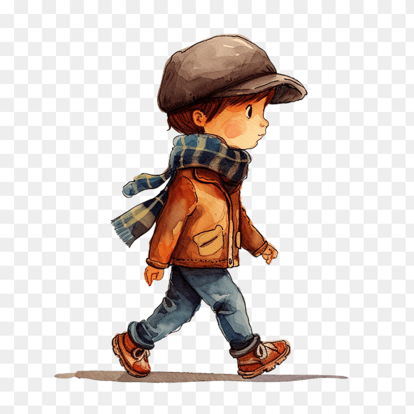 cute walk clipart