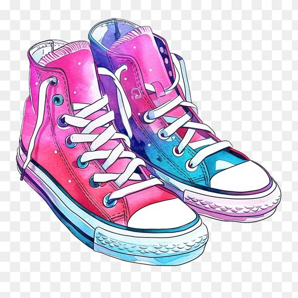 Converse-style shoes clipart