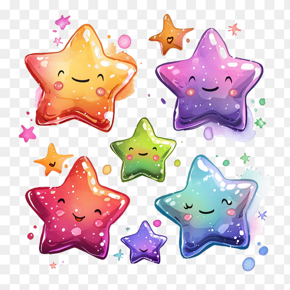 kawaii stars clipart