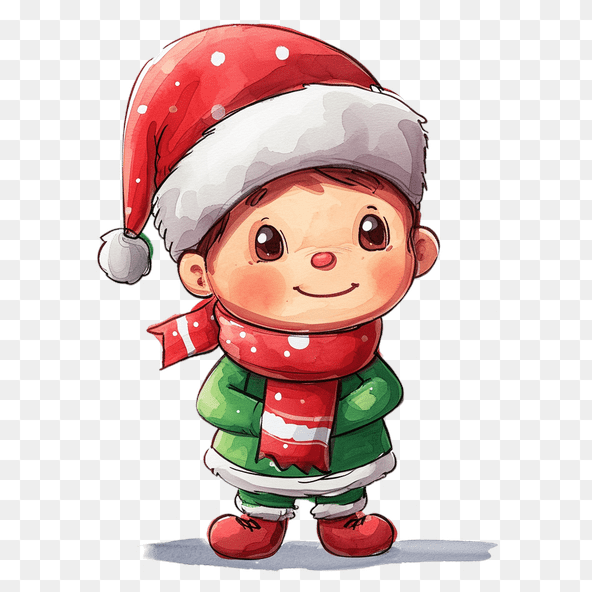Cute Christmas Boy Clipart