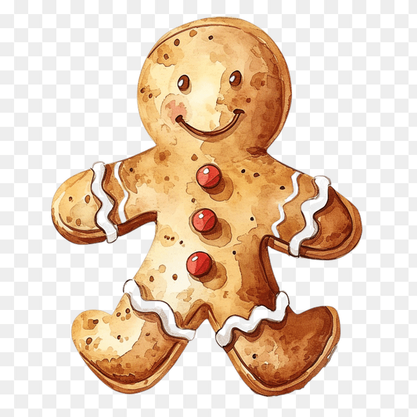 Christmas Gingerbread Man Clipart