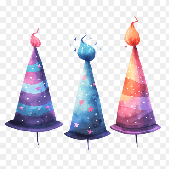 colorful birthday hat clipart