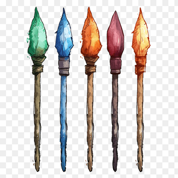 paintbrush set clipart