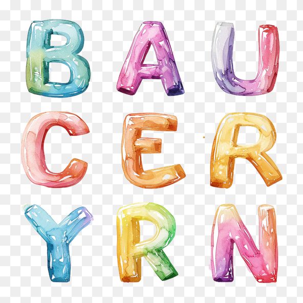 alphabet watercolor clipart