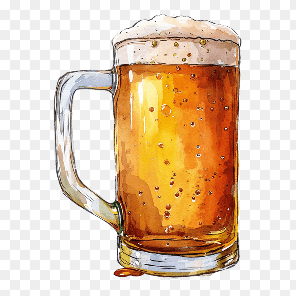 Watercolor Beer Mug Clipart