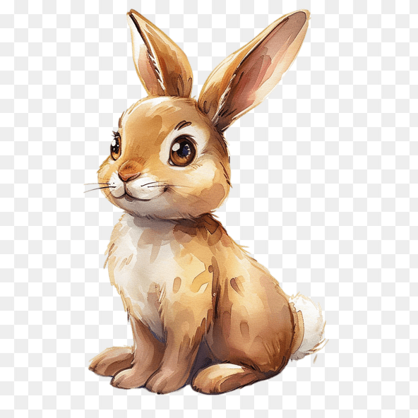 Cute Watercolor Bunny Clipart