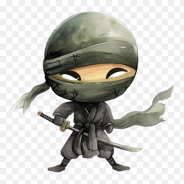 Cute Ninja Warrior Clipart