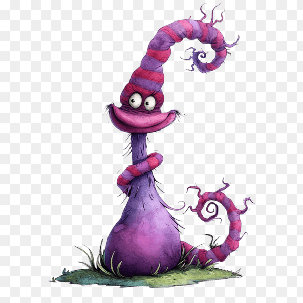 purple cartoon creature clipart