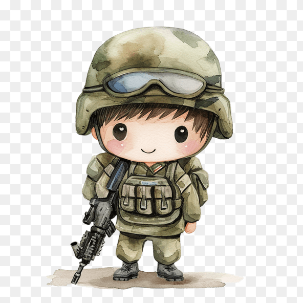 Cute Cartoon Soldier Clipart