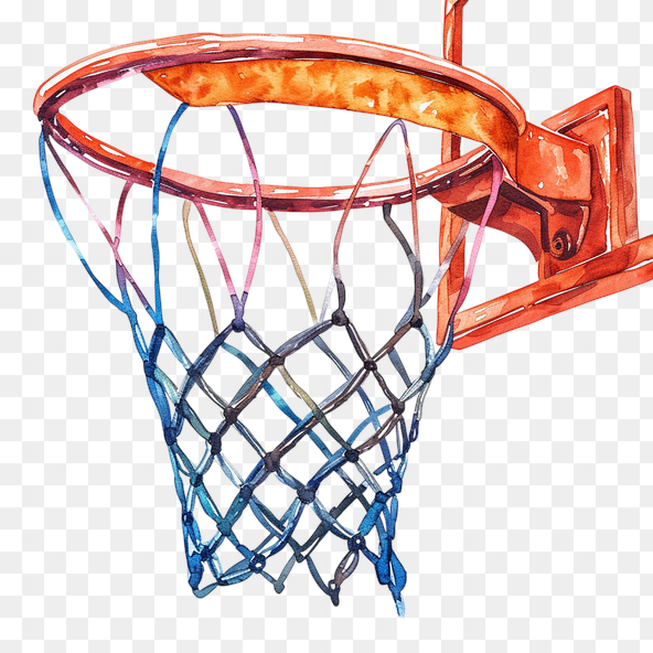 Watercolor Basketball Hoop Clipart