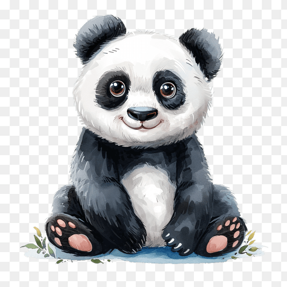 cute cartoon baby panda clipart