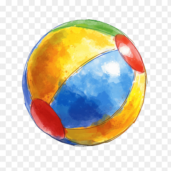 cute beach ball clipart