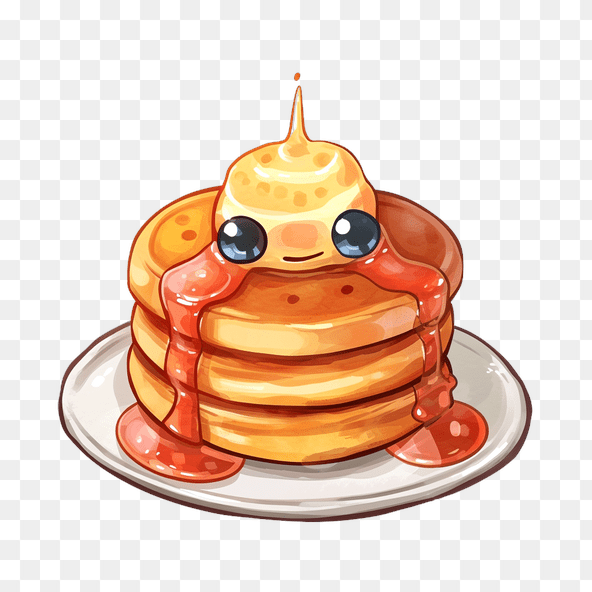 kawaii pancake clipart